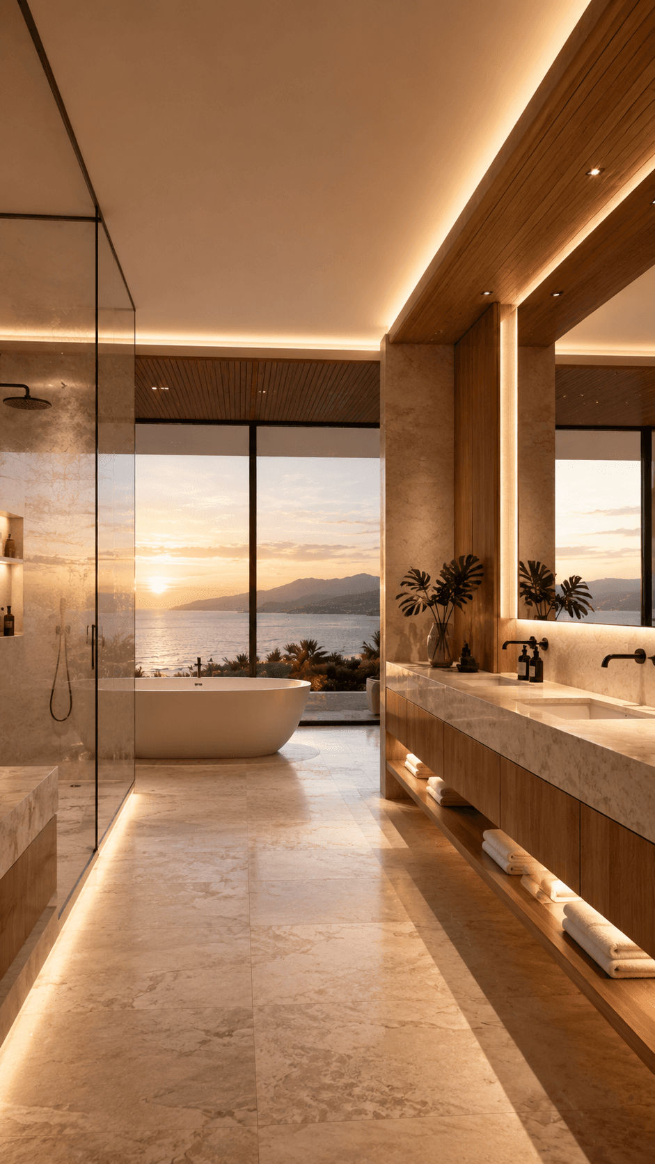 Premium home exterior with warm evening light